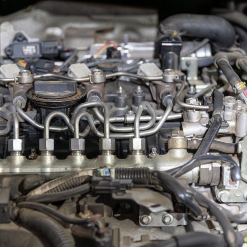 Close-up,Of,A,Modern,Diesel,Engine,,Fuel,Injection,System